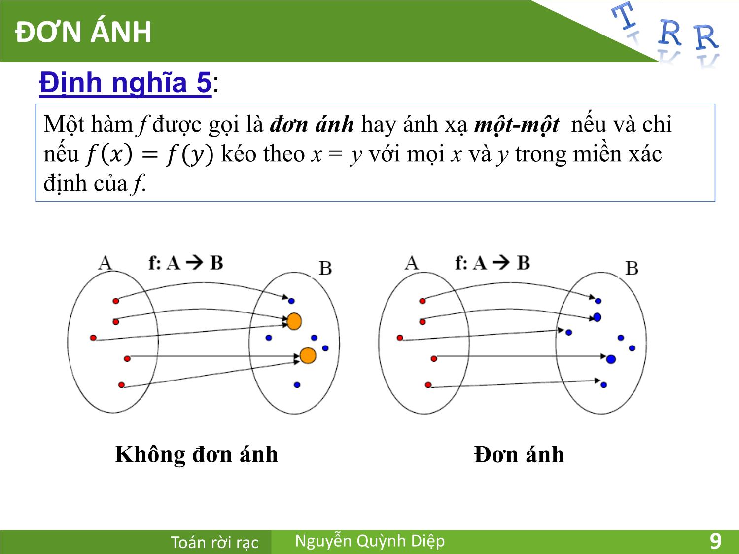 Bài giảng Toán rời rạc - Chương 2: Hàm và thuật toán - Nguyễn Quỳnh Diệp trang 7