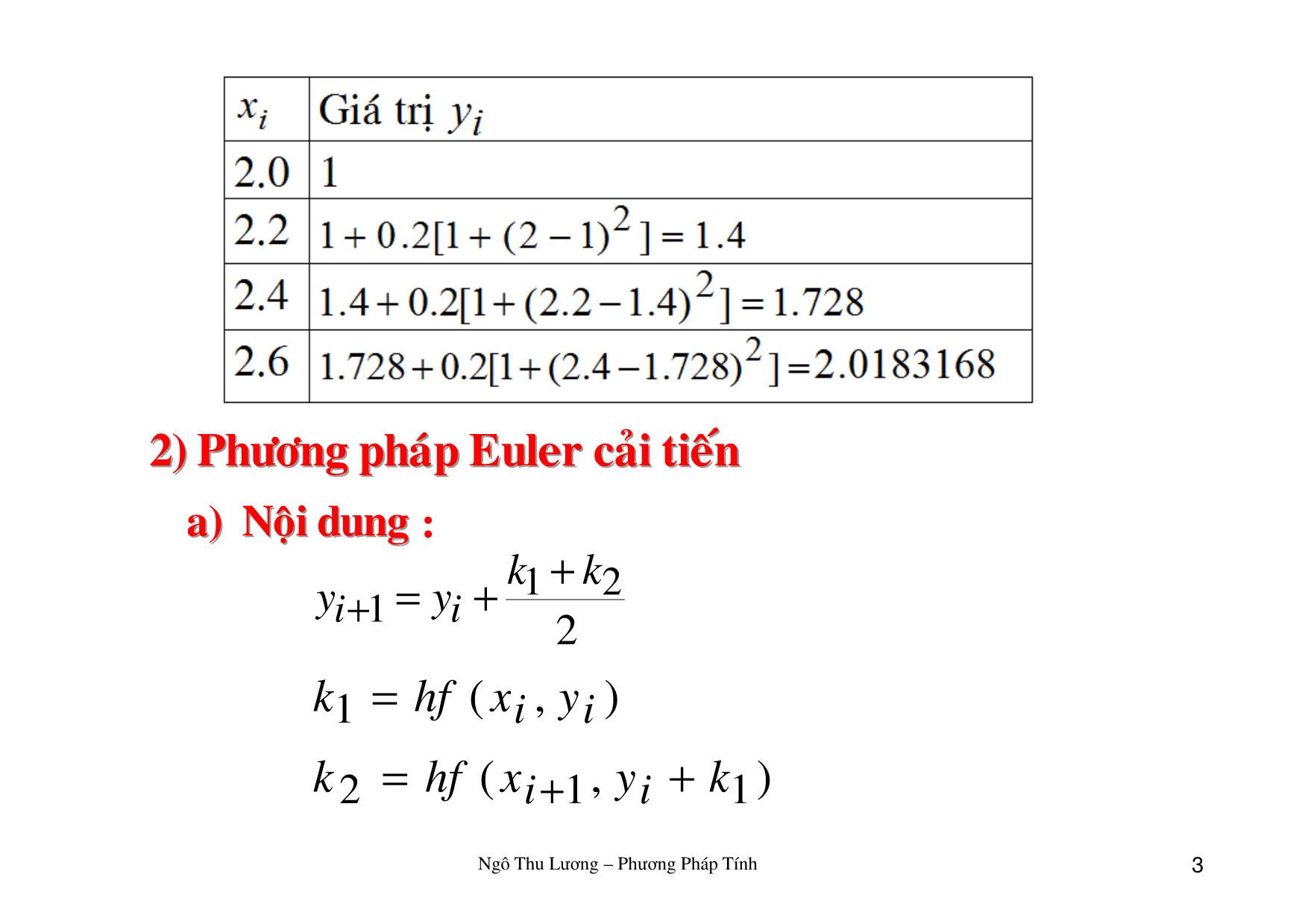 Bài giảng Phương pháp tính - Chương 5: Giải gần đúng phương trình vi phân - Ngô Thu Lương trang 3