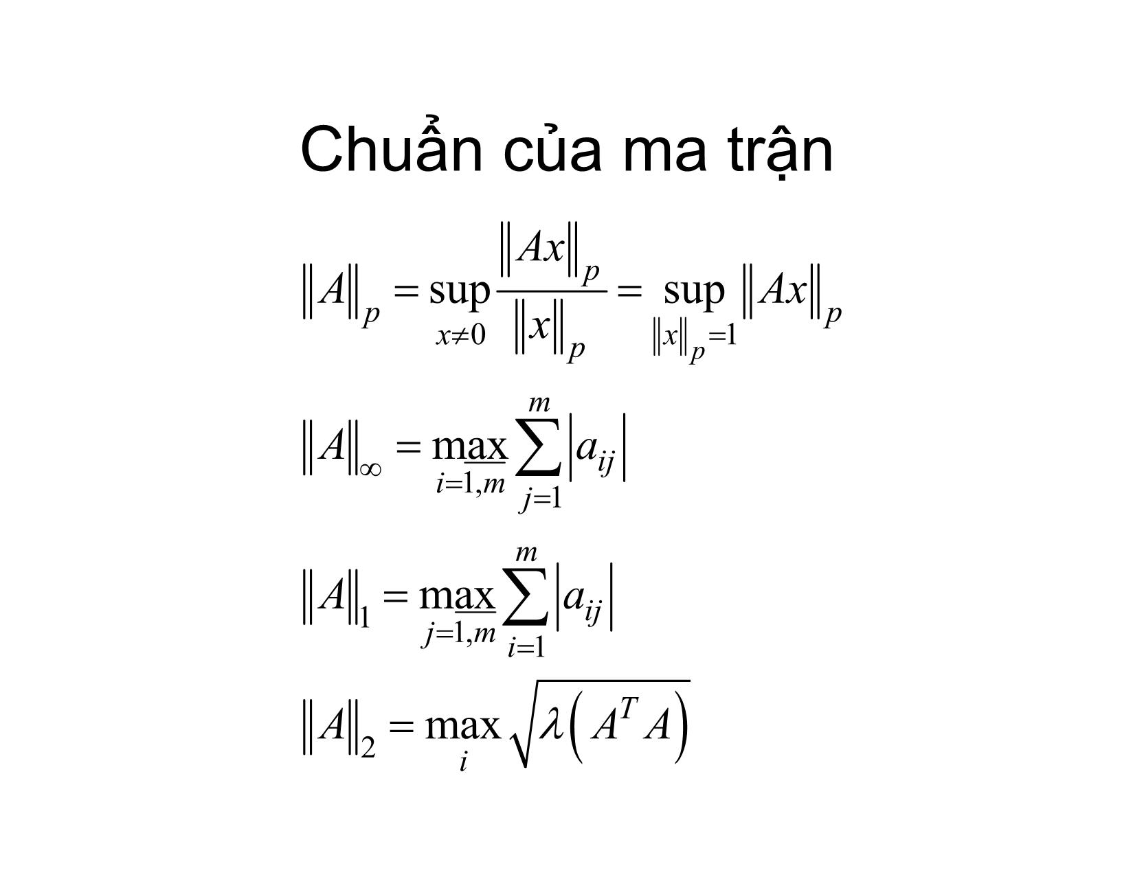 Bài giảng Phương pháp tính - Chương 7: Phương pháp Lặp đơn – Lặp Jacob giải phương trình ax=b - Hà Thị Ngọc Yến trang 7