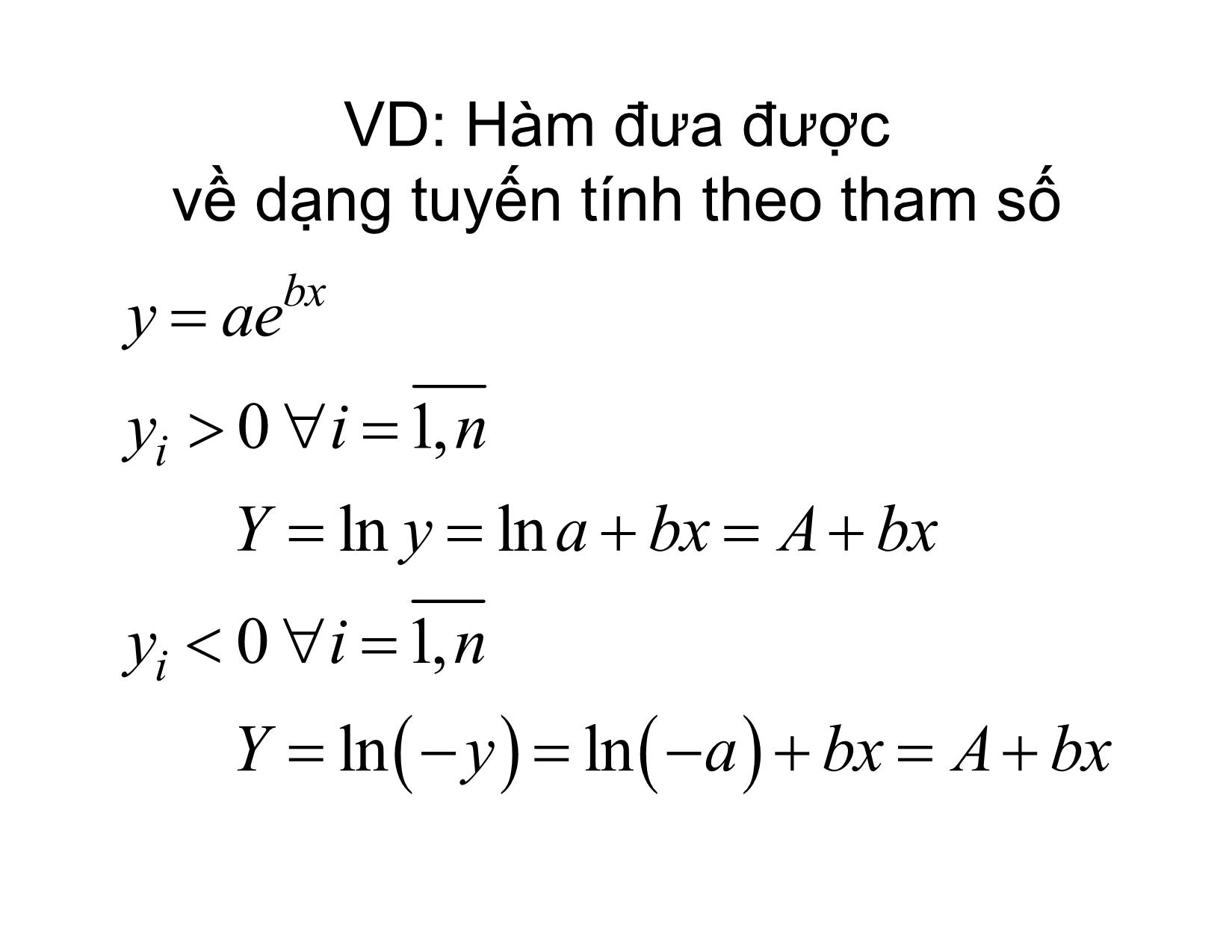 Bài giảng Phương pháp tính - Chương 10: Phương pháp bình phương tối thiểu - Hà Thị Ngọc Yến trang 9