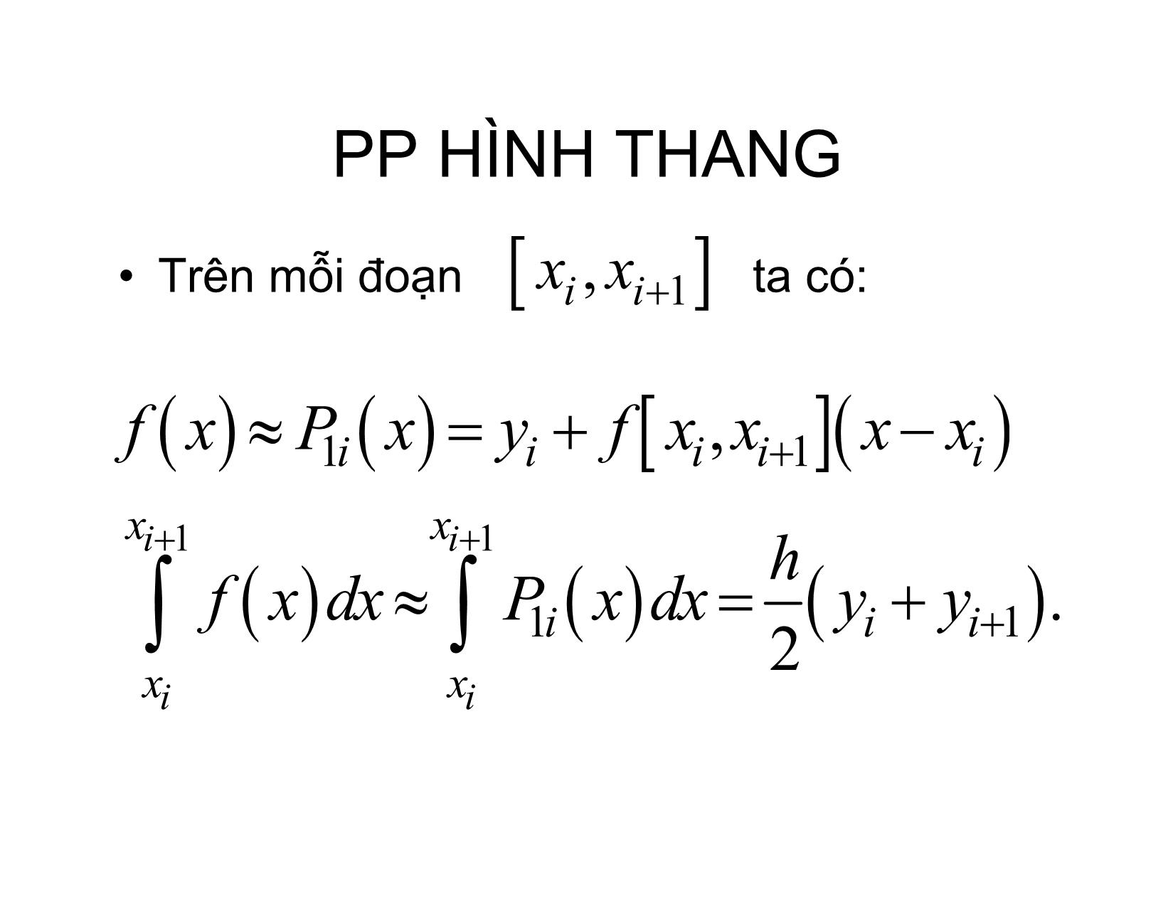 Bài giảng Phương pháp tính - Chương 11: Tính gần đúng tích phân xác định - Hà Thị Ngọc Yến trang 4