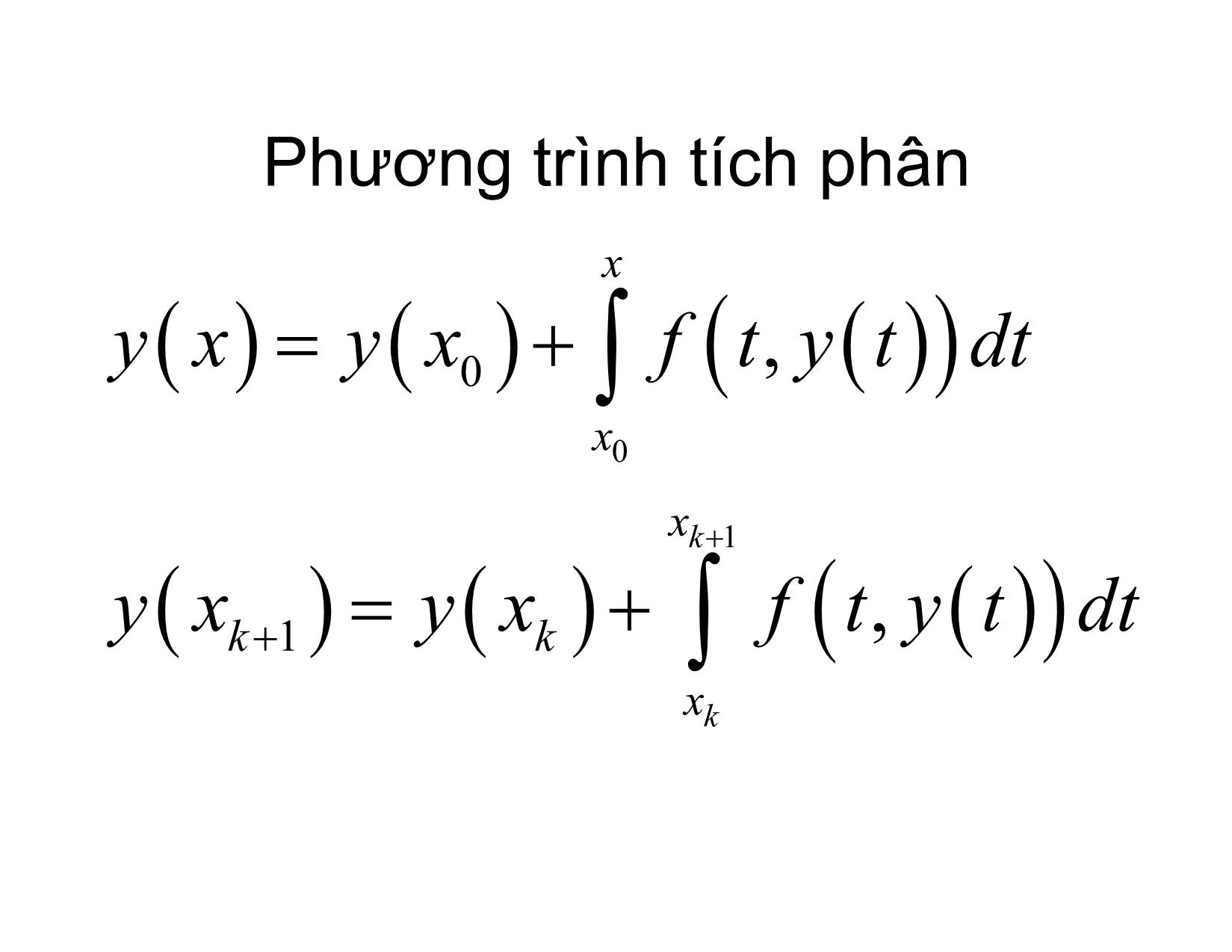 Bài giảng Phương pháp tính - Chương 12: Các phương pháp Runge – Kutta hiện giải bài toán Cauchy cho phương trình vi phân thường - Hà Thị Ngọc Yến trang 3