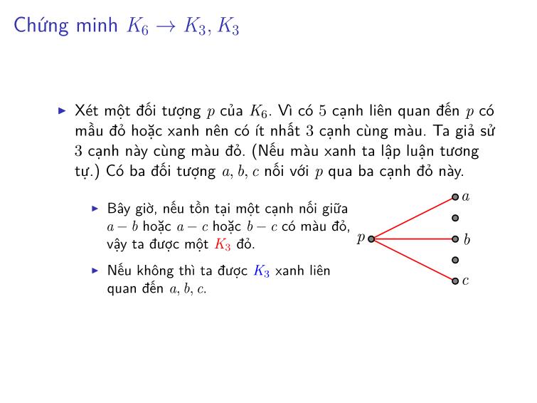 Bài giảng Toán rời rạc - Chương: Định lý Ramsey - Trần Vĩnh Đức trang 8