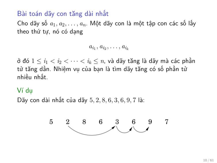 Bài giảng Toán rời rạc - Chương: Quy hoạch động - Trần Vĩnh Đức trang 10