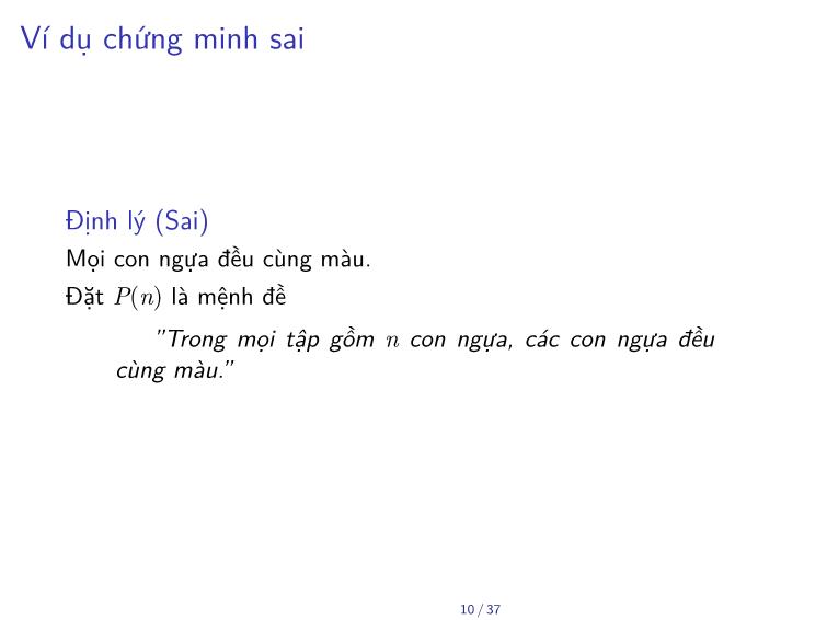 Bài giảng Toán rời rạc - Chương: Quy nạp - Trần Vĩnh Đức trang 10