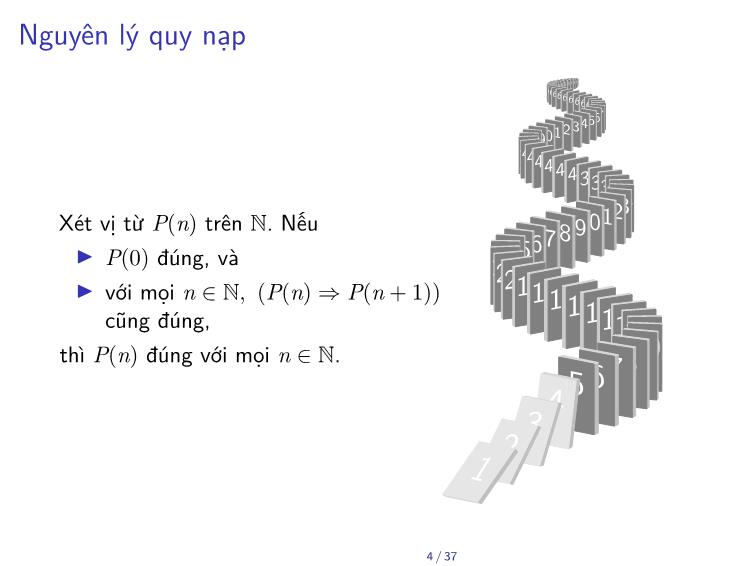 Bài giảng Toán rời rạc - Chương: Quy nạp - Trần Vĩnh Đức trang 4