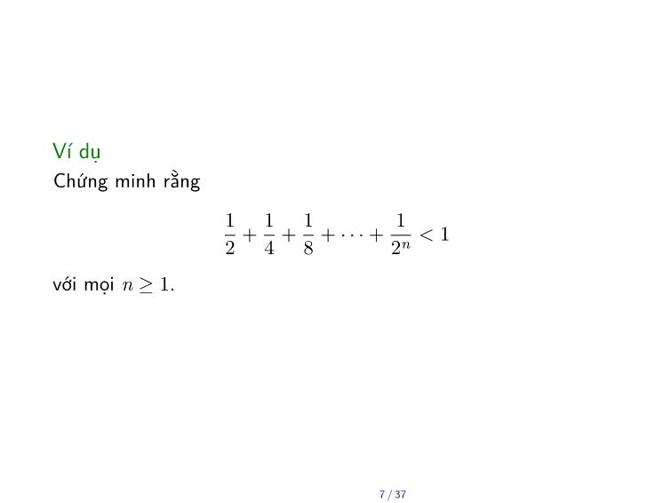 Bài giảng Toán rời rạc - Chương: Quy nạp - Trần Vĩnh Đức trang 7