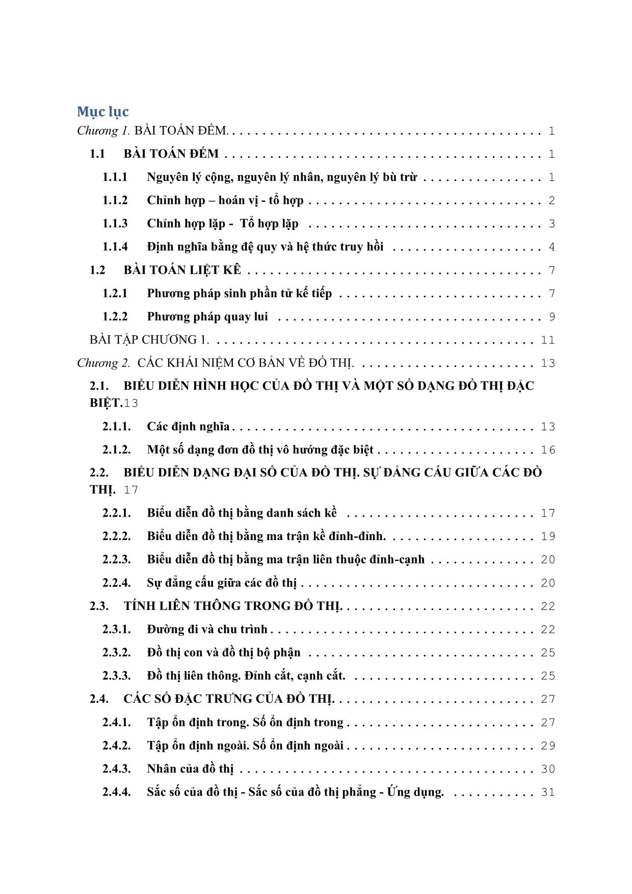 Bài giảng Toán rời rạc - Nguyễn Thị Thúy Hạnh trang 2