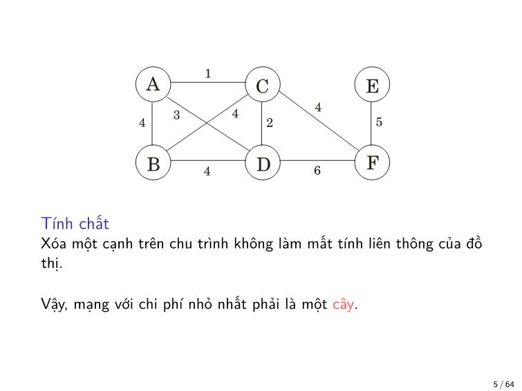 Bài giảng Toán rời rạc - Chương: Thuật toán tham lam - Trần Vĩnh Đức trang 5