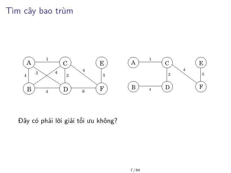 Bài giảng Toán rời rạc - Chương: Thuật toán tham lam - Trần Vĩnh Đức trang 7