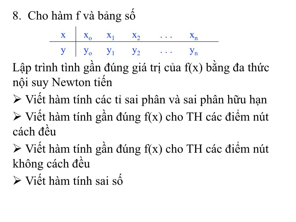 Bài tập lớn môn Phương pháp tính - Trịnh Quốc Lương trang 10