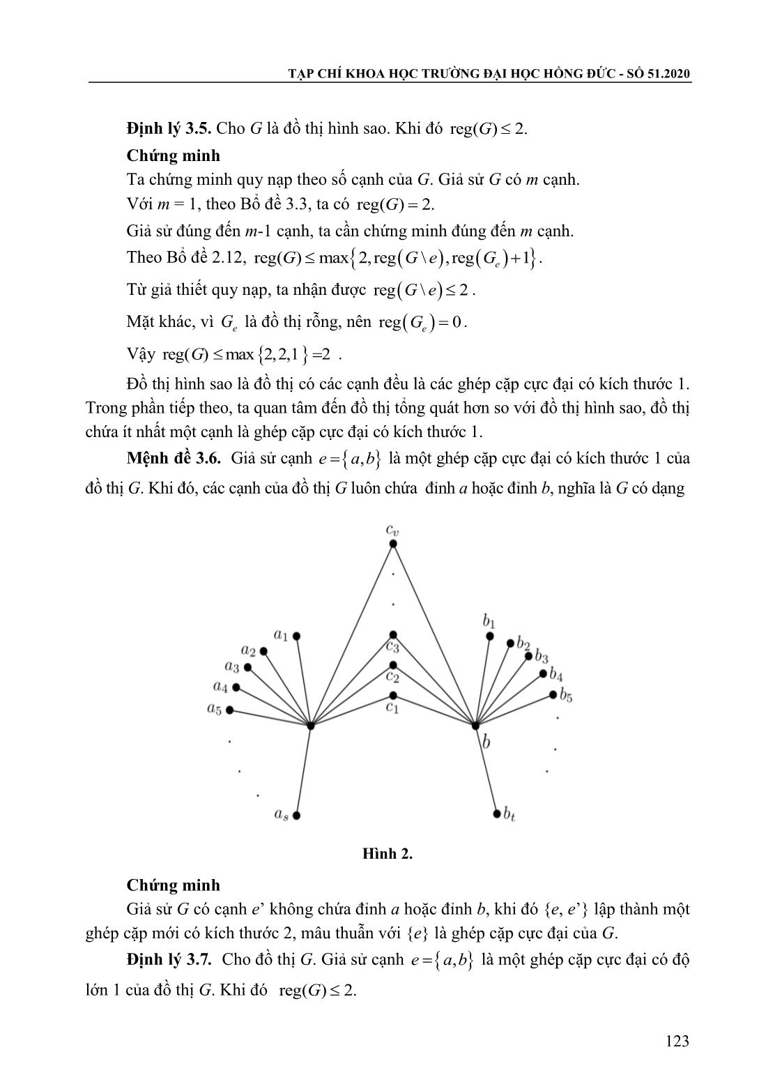 Chỉ số chính quy Castelnouvo-Mumford của Iđêan cạnh và kích thước nhỏ nhất của ghép cặp cực đại của đồ thị đơn trang 5