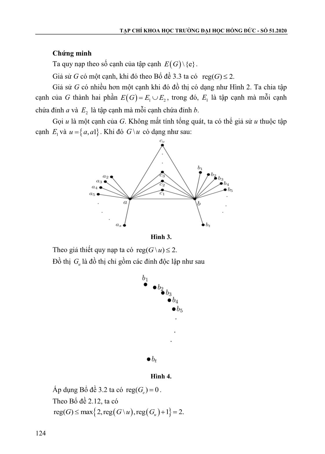Chỉ số chính quy Castelnouvo-Mumford của Iđêan cạnh và kích thước nhỏ nhất của ghép cặp cực đại của đồ thị đơn trang 6
