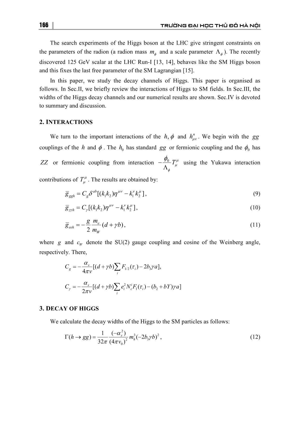 Decays of higgs in randall - Sundrum model trang 3