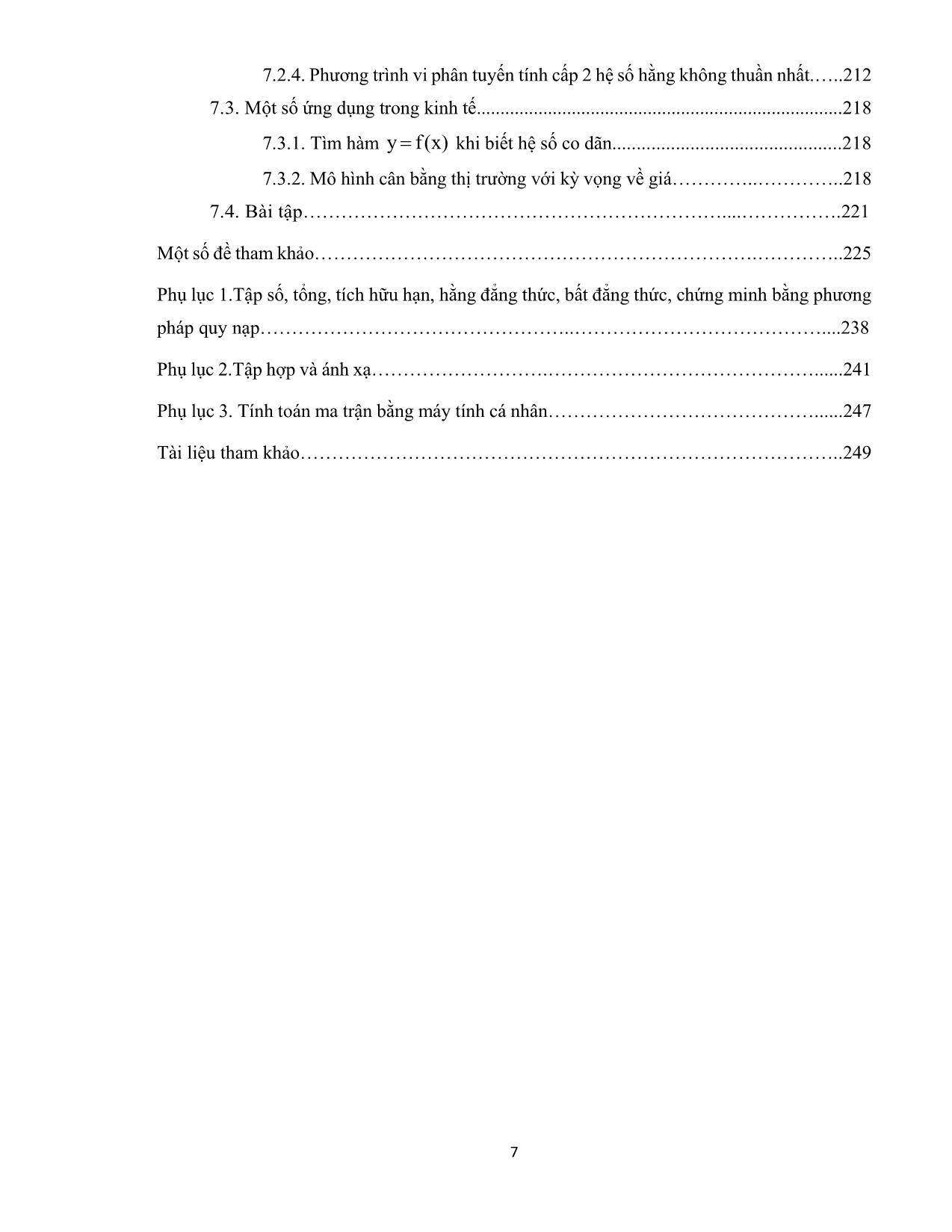 Giáo trình Toán cao cấp (Phần 1) - Nguyễn Huy Hoàng trang 7