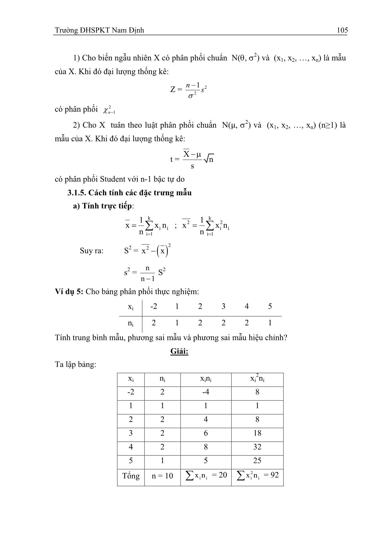 Giáo trình Xác suất thống kê - Phần 2 trang 8