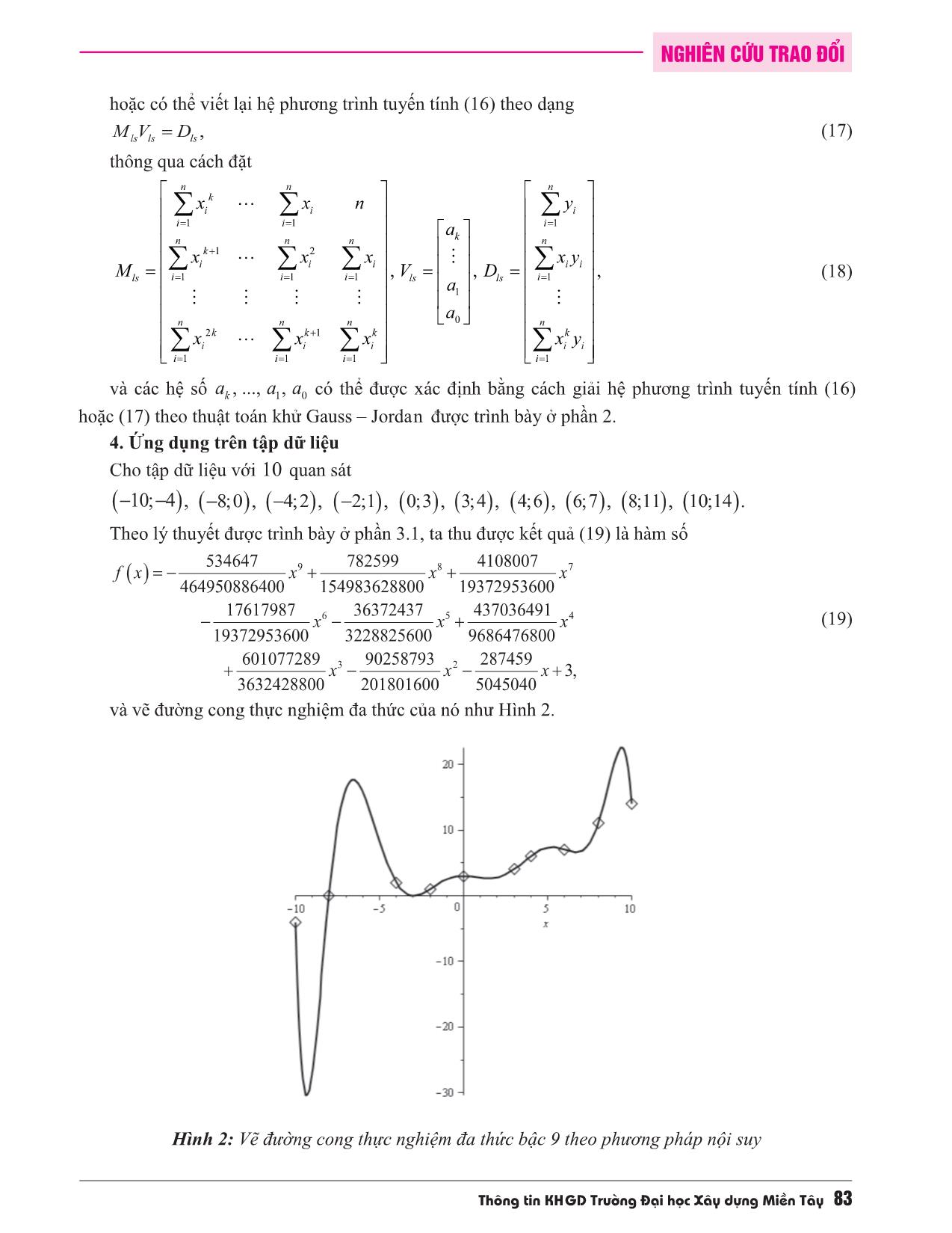Khử Gauss-Jordan với vẽ đường cong thực nghiệm đa thức trang 6