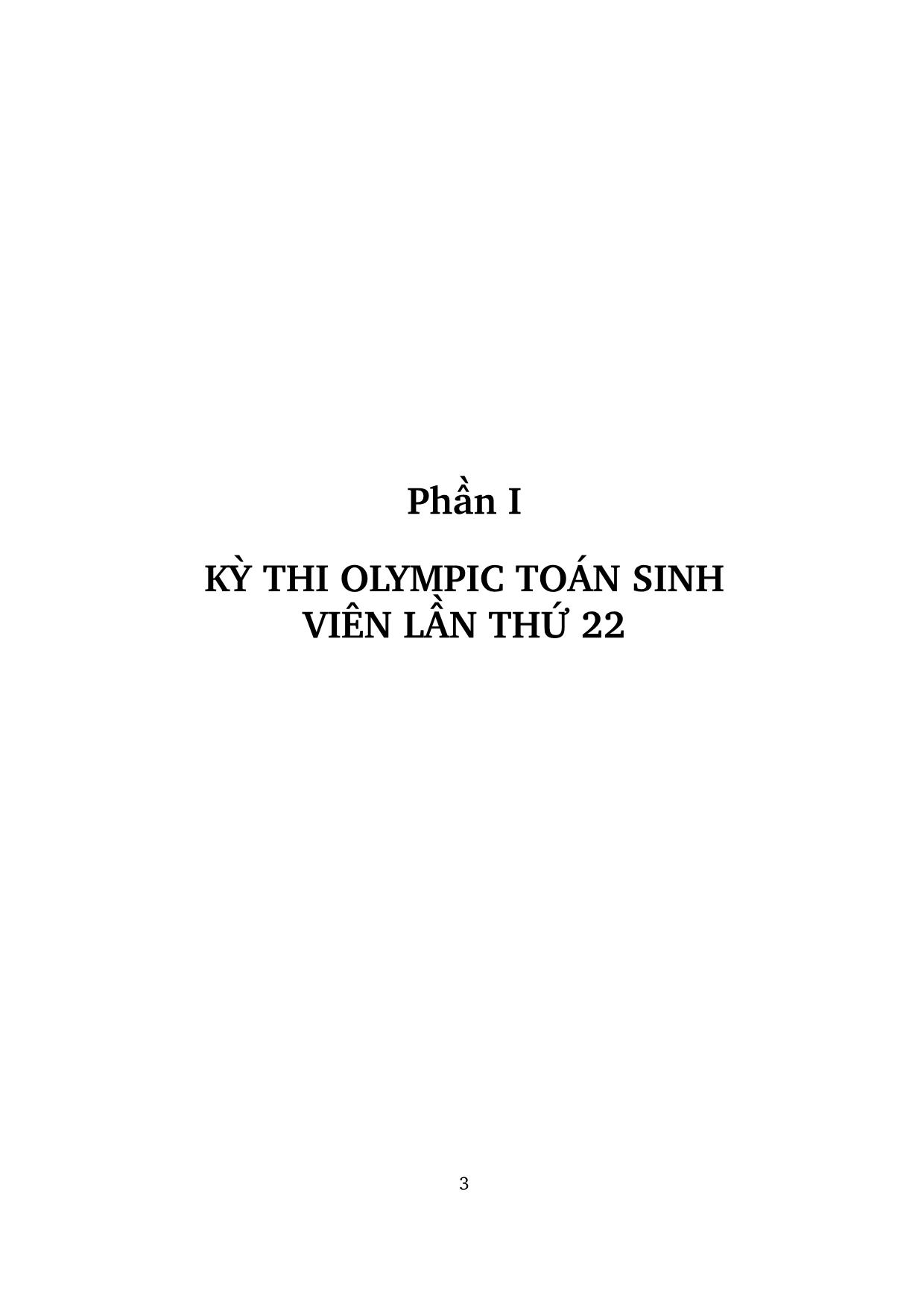 Kỷ yếu Kỳ thi Olympic toán sinh viên lần thứ 22 trang 9