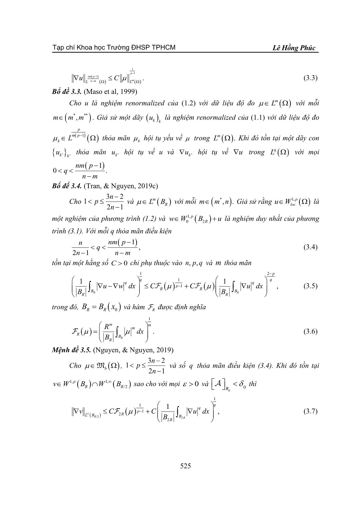 Một đánh giá gradient trong không gian Lorentz cho phương trình p-Laplace dữ liệu độ đo với p gần 1 trang 5