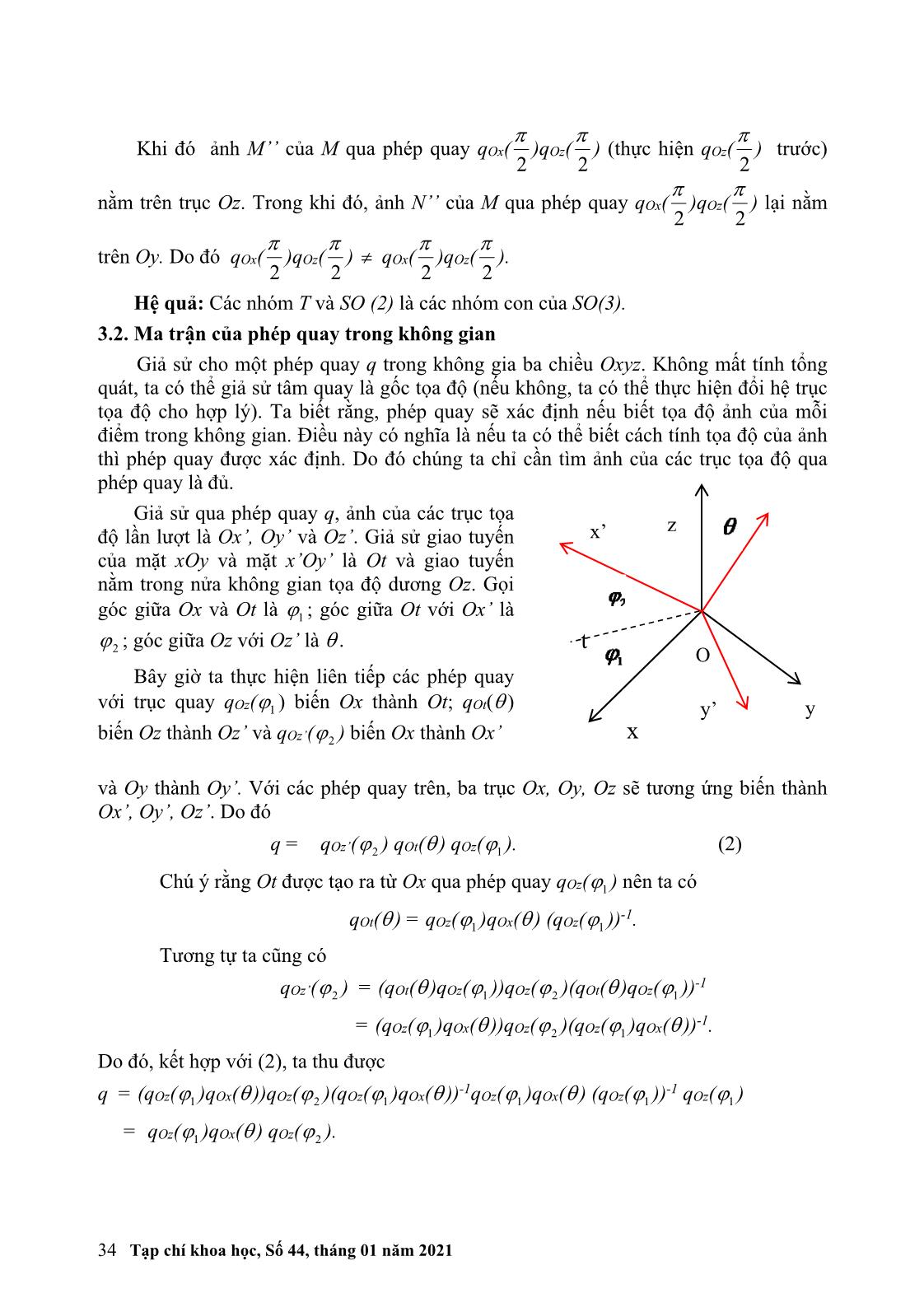 Nhóm SO(3) và ứng dụng trong cấu trúc hình học tinh thể trang 5