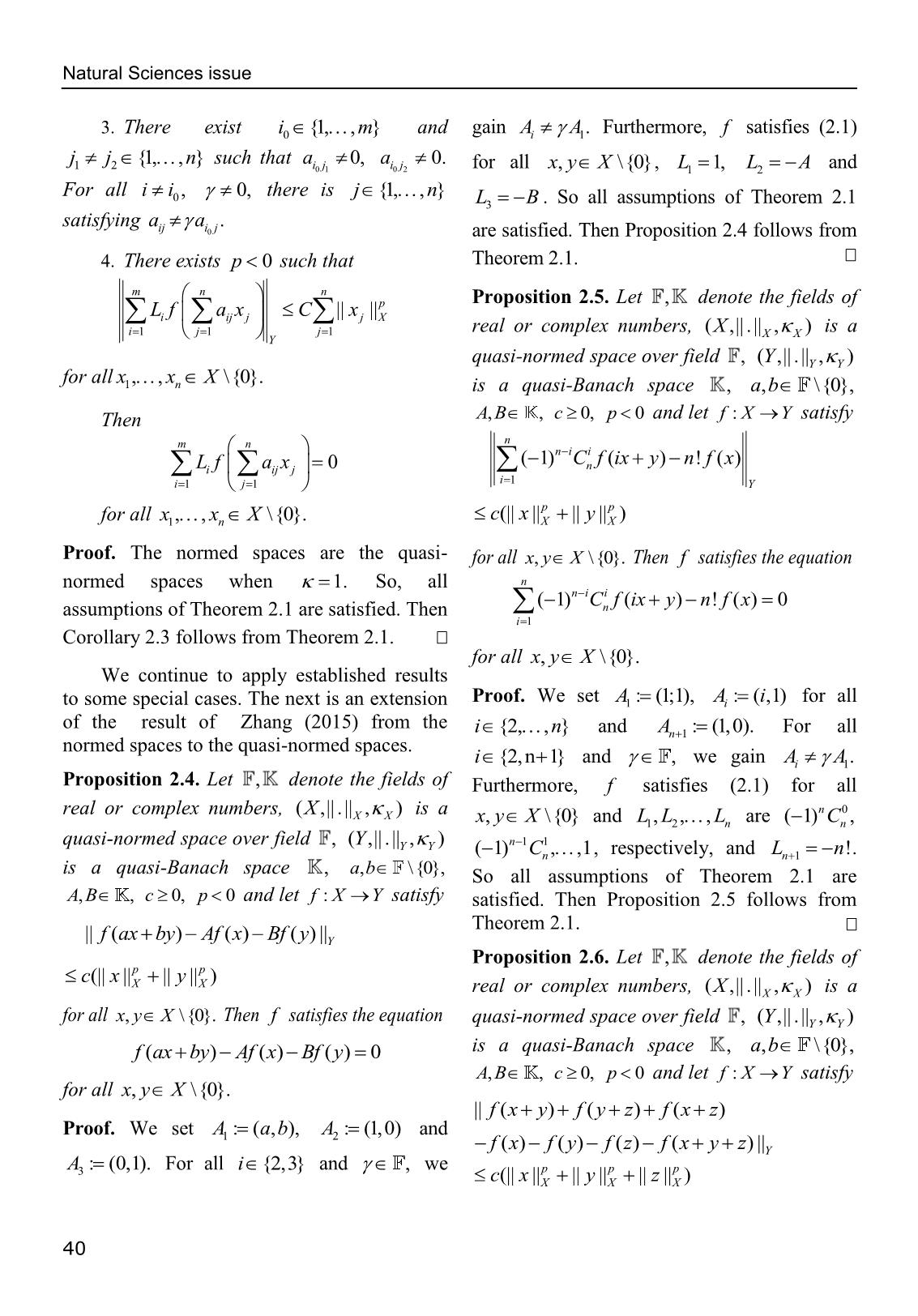 Thiết lập tính siêu ổn định của phương trình hàm tuyến tính suy rộng nhiều biến trong không gian tựa chuẩn trang 8