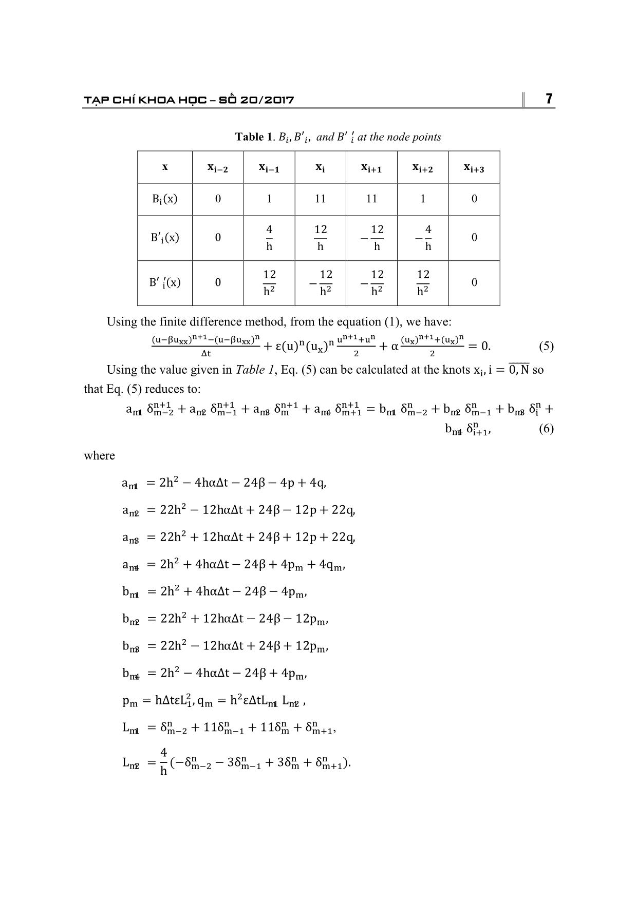 Quartic B splines collocation method for numerical solution of the MRLW equation trang 3