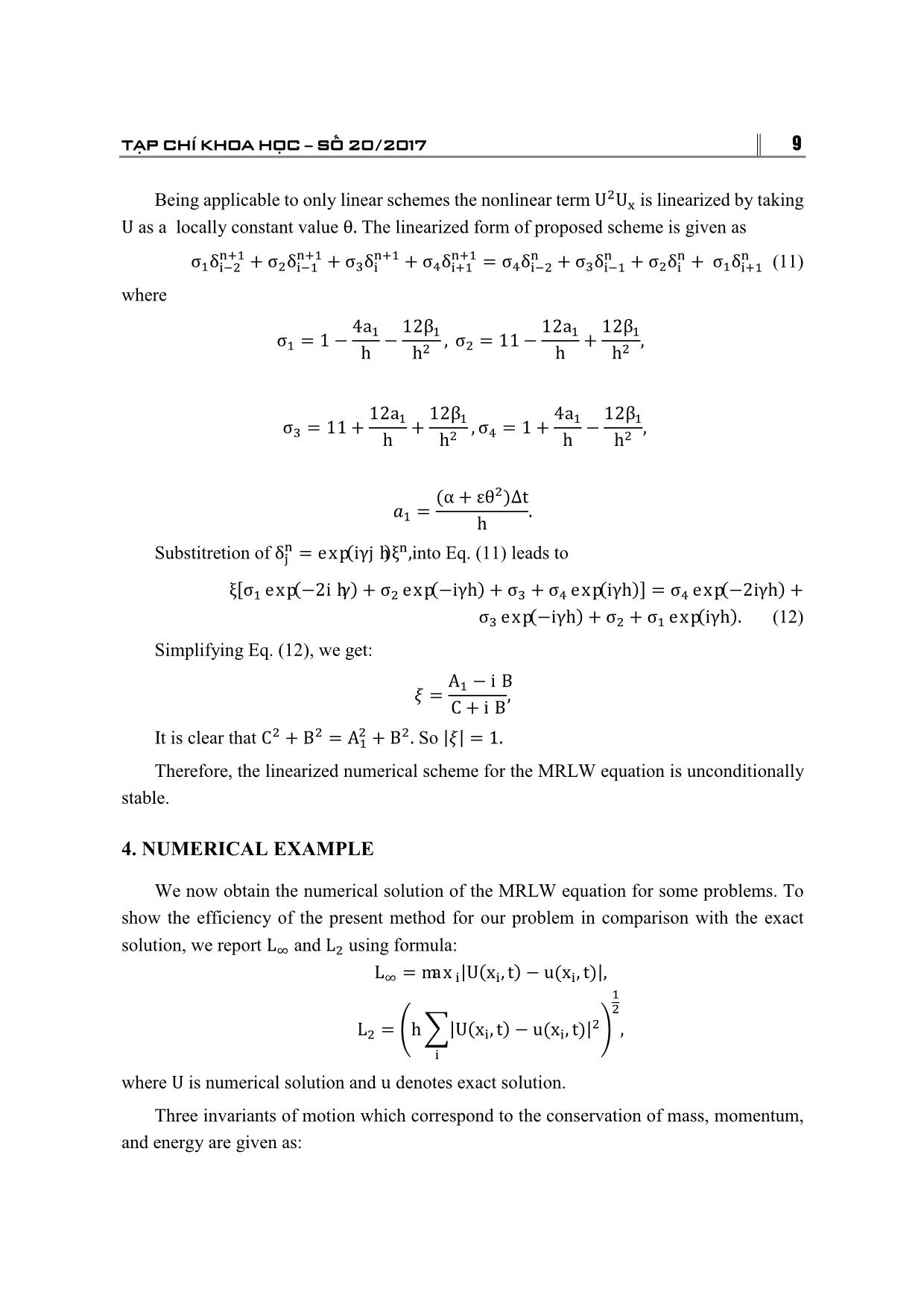 Quartic B splines collocation method for numerical solution of the MRLW equation trang 5
