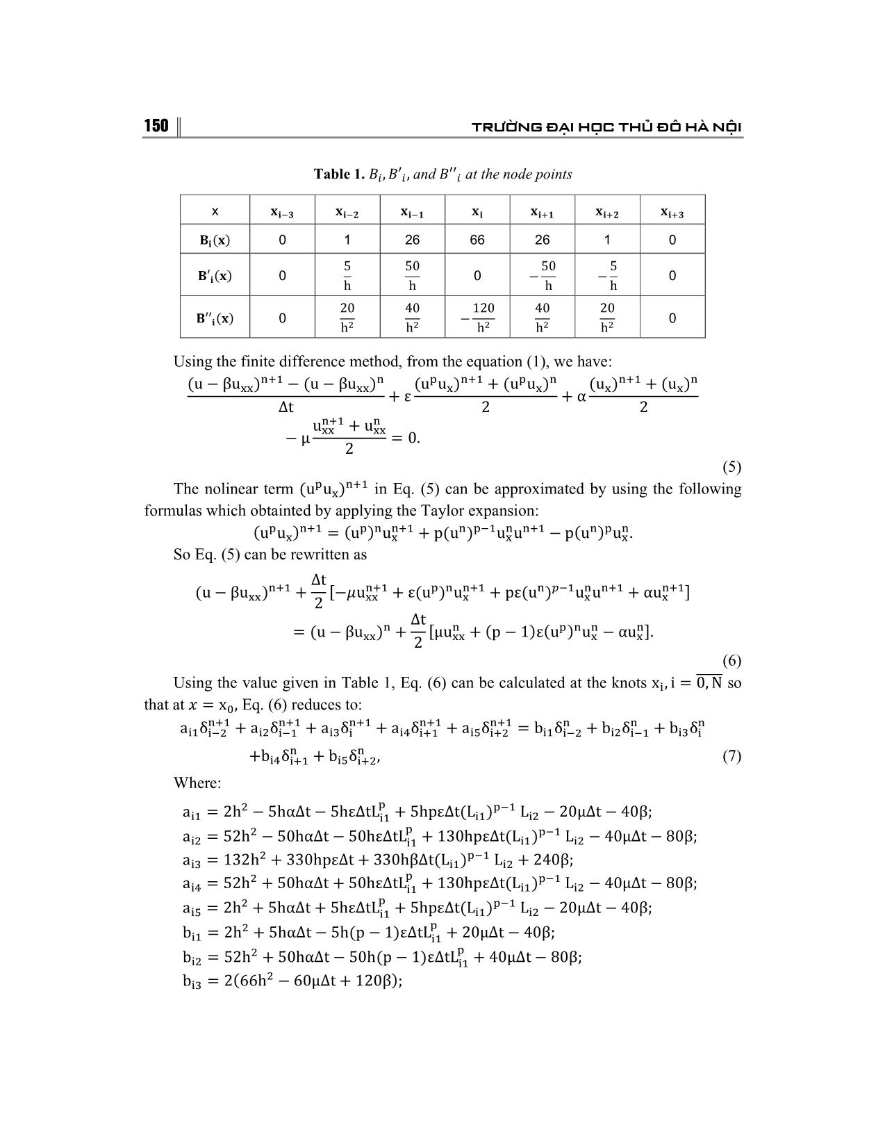 Quintic B-Spline collocation method for numerical solution a modified GRLW equations trang 3