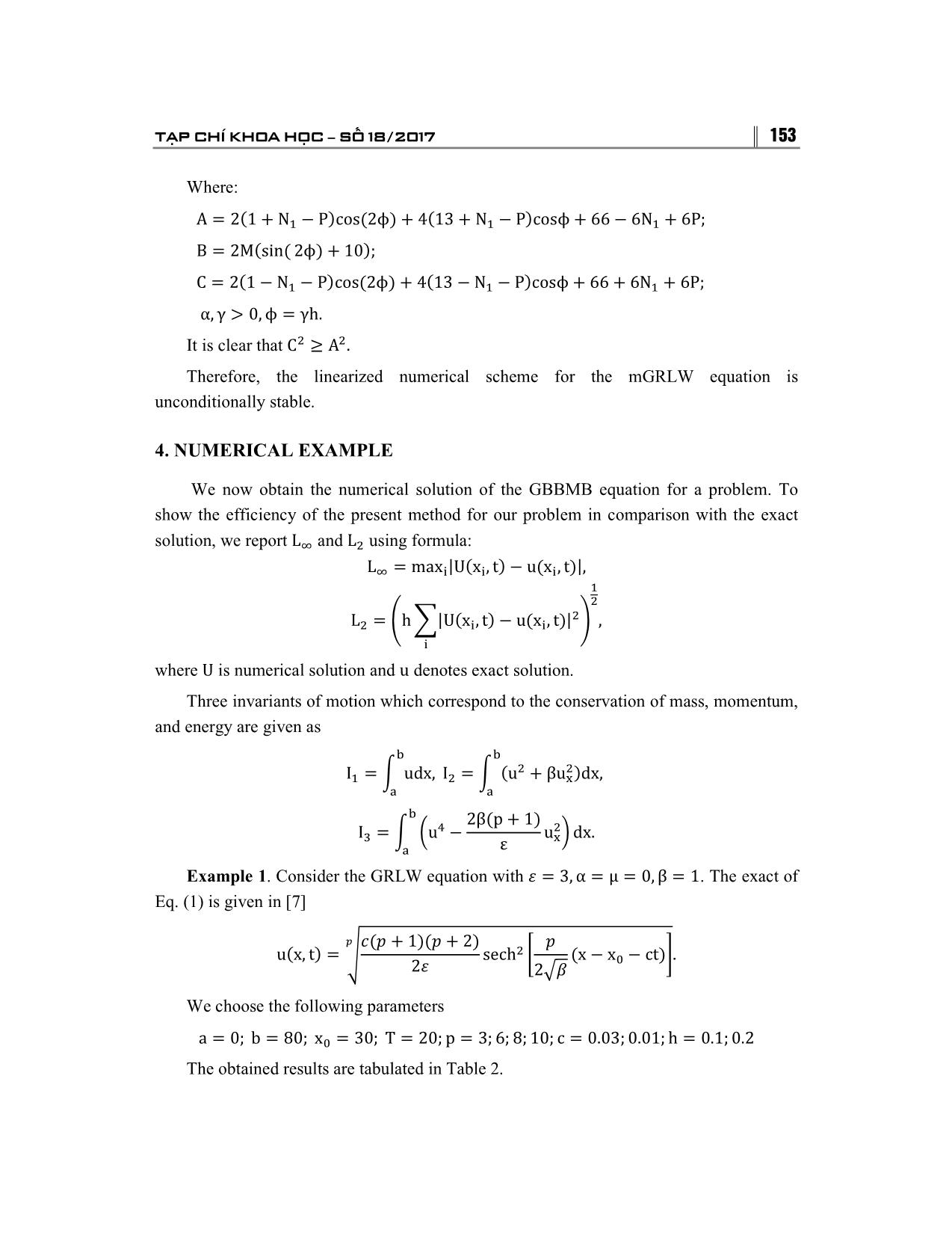 Quintic B-Spline collocation method for numerical solution a modified GRLW equations trang 6