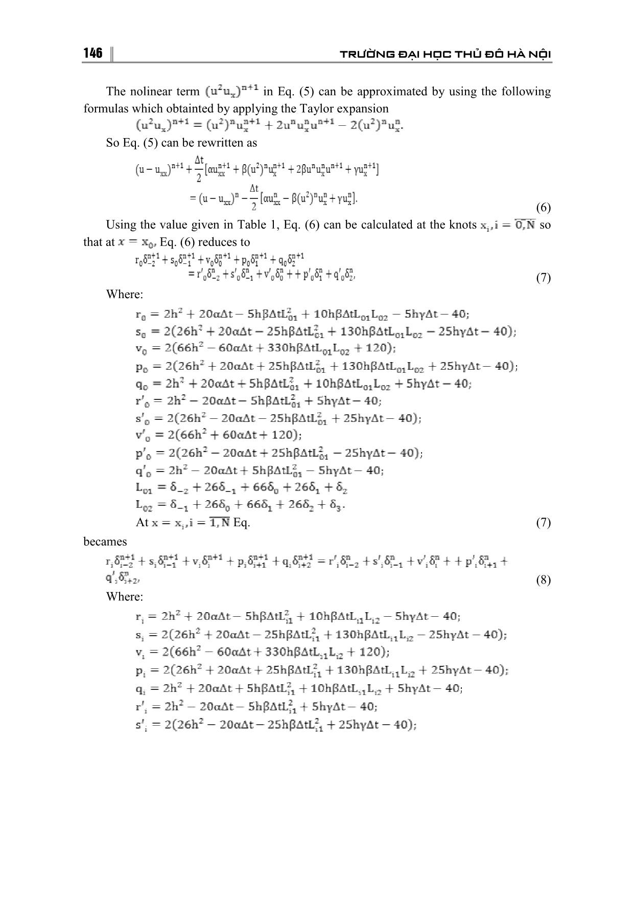 Quintic B-spline collocation method for numerical solution of the Generalized Benjamin-Bona-MahonyBurgers equation trang 3