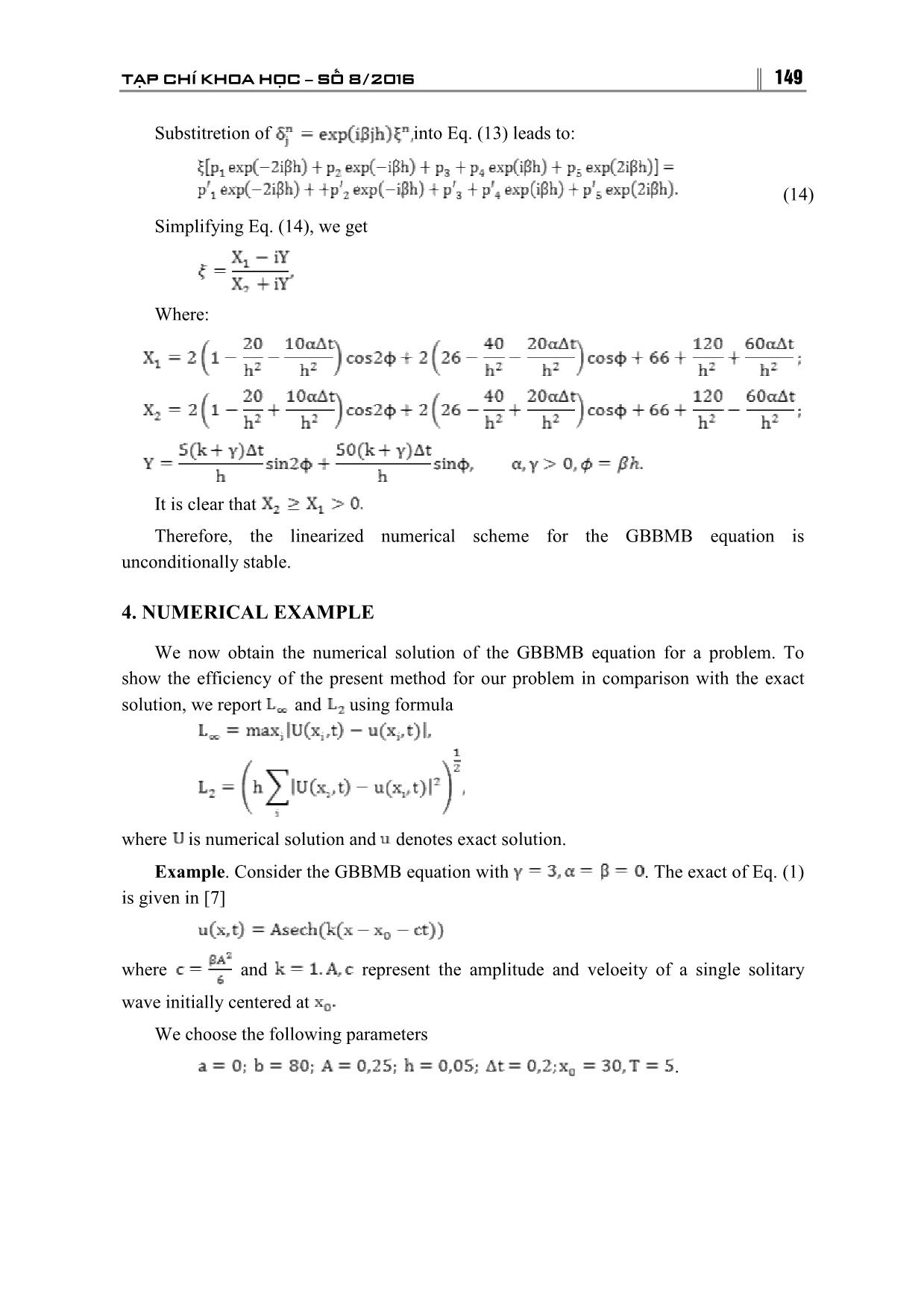 Quintic B-spline collocation method for numerical solution of the Generalized Benjamin-Bona-MahonyBurgers equation trang 6