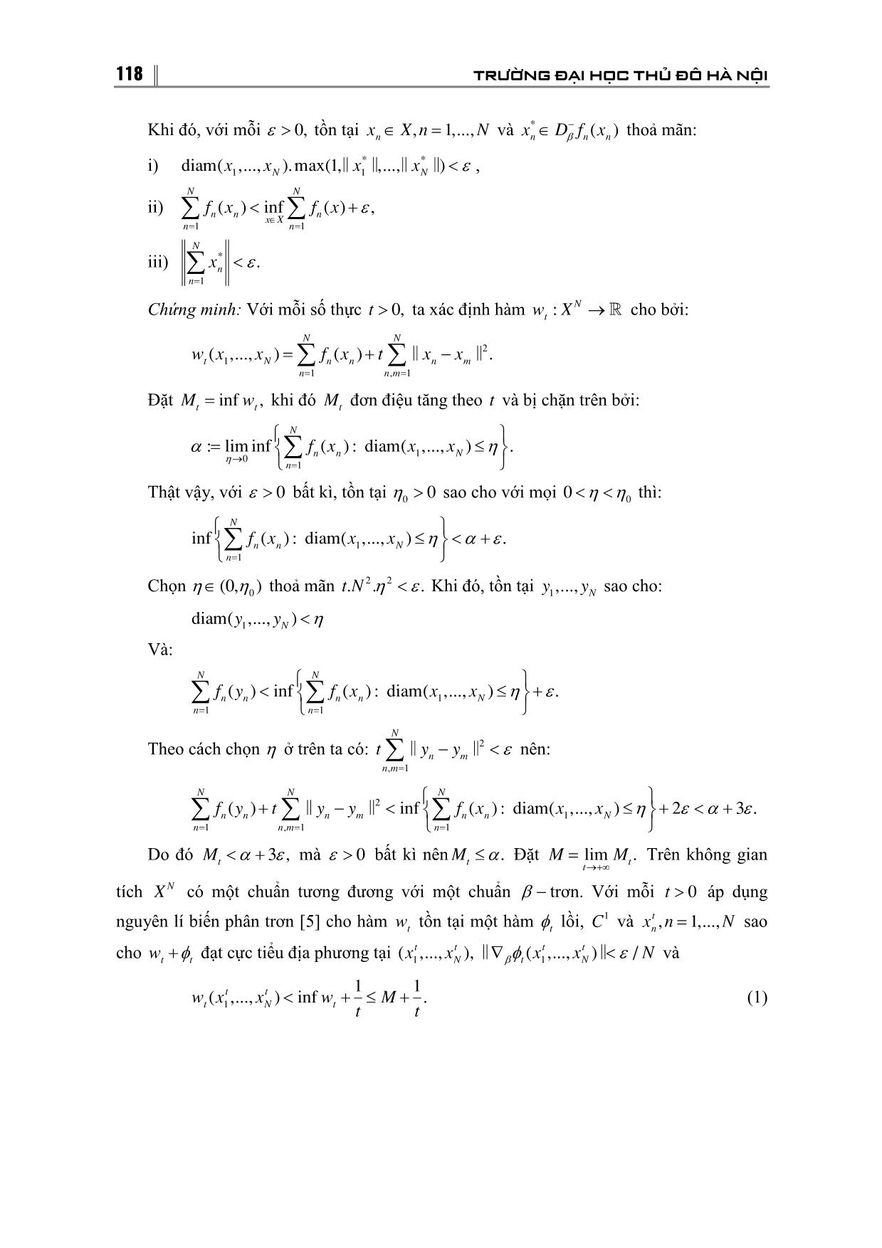 Tính duy nhất nghiệm của β - Nhớt của phương trình Hamilton-Jacobi trong không gian Banach trang 4