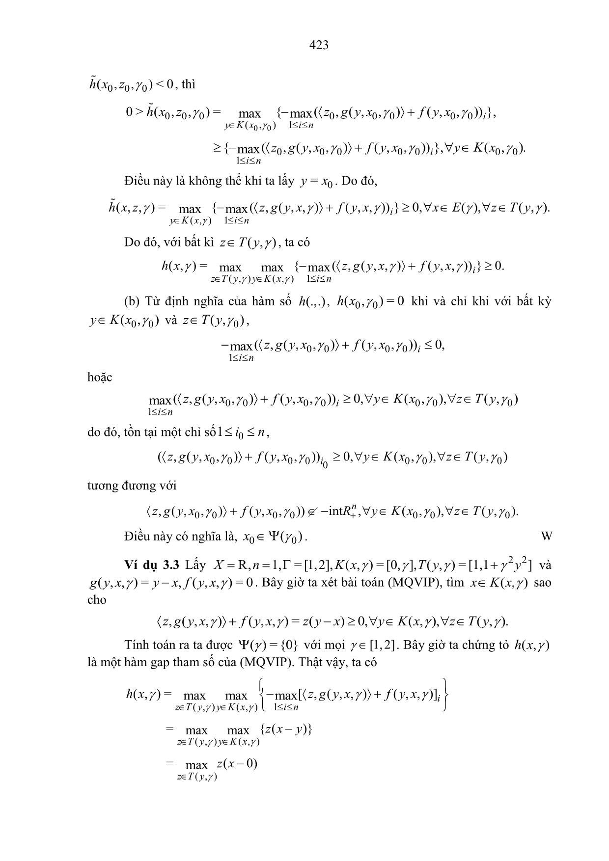 Tính liên tục của hàm gap cho bài toán bất đẳng thức tựa biến phân loại Minty trang 4