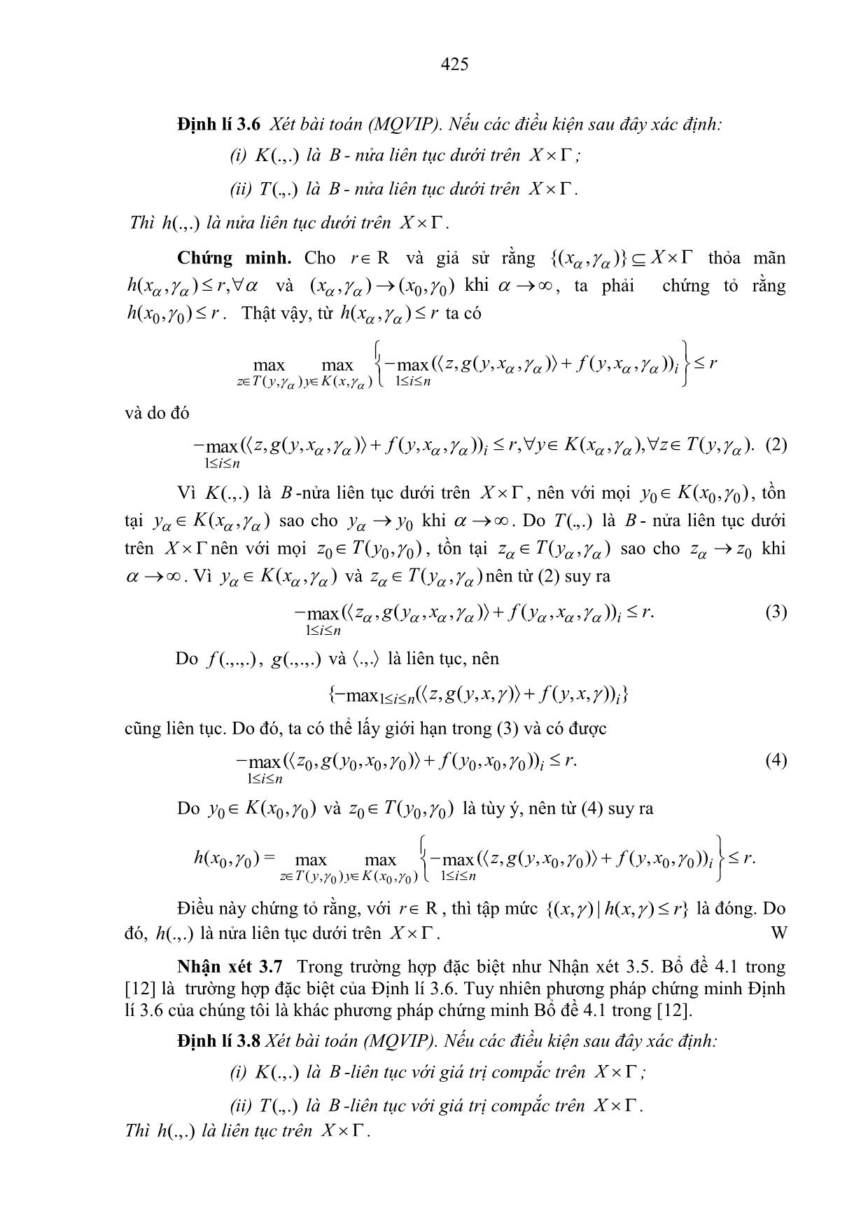 Tính liên tục của hàm gap cho bài toán bất đẳng thức tựa biến phân loại Minty trang 6