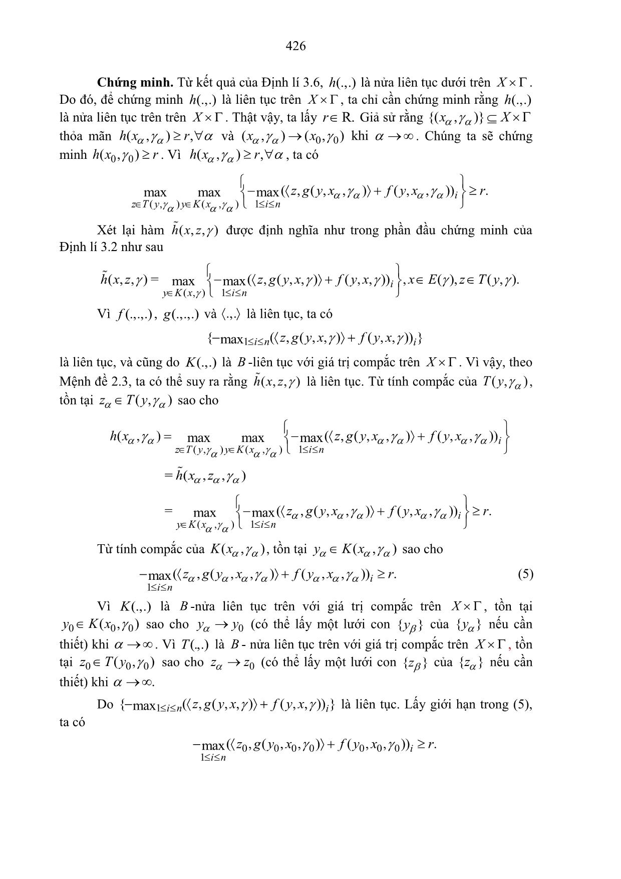 Tính liên tục của hàm gap cho bài toán bất đẳng thức tựa biến phân loại Minty trang 7
