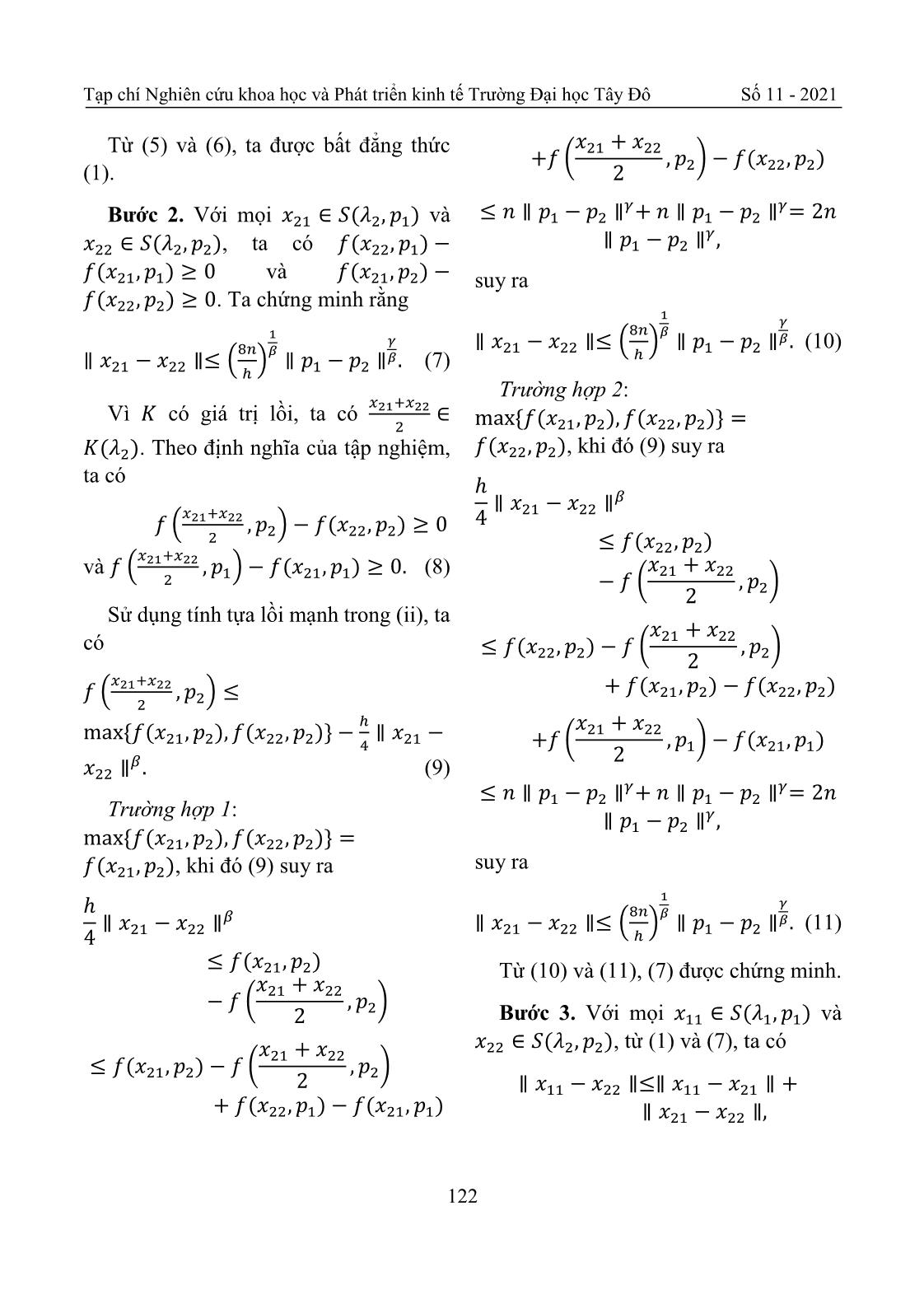 Tính liên tục Holder của ánh xạ nghiệm bài toán cực tiểu hóa có điều kiện trang 6