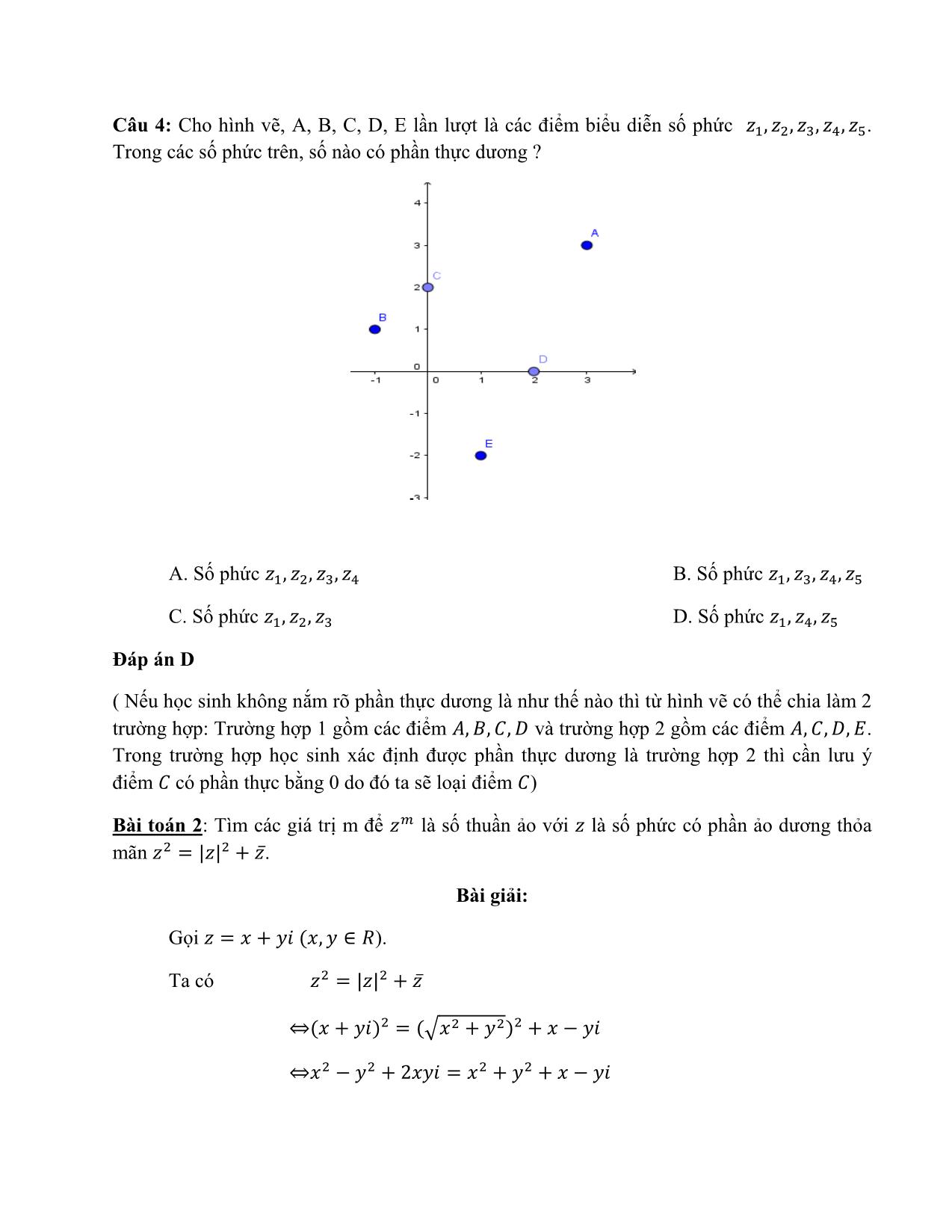 Từ câu hỏi truyền thống đến câu hỏi trắc nghiệm khách quan - Chủ đề: Số phức trang 6