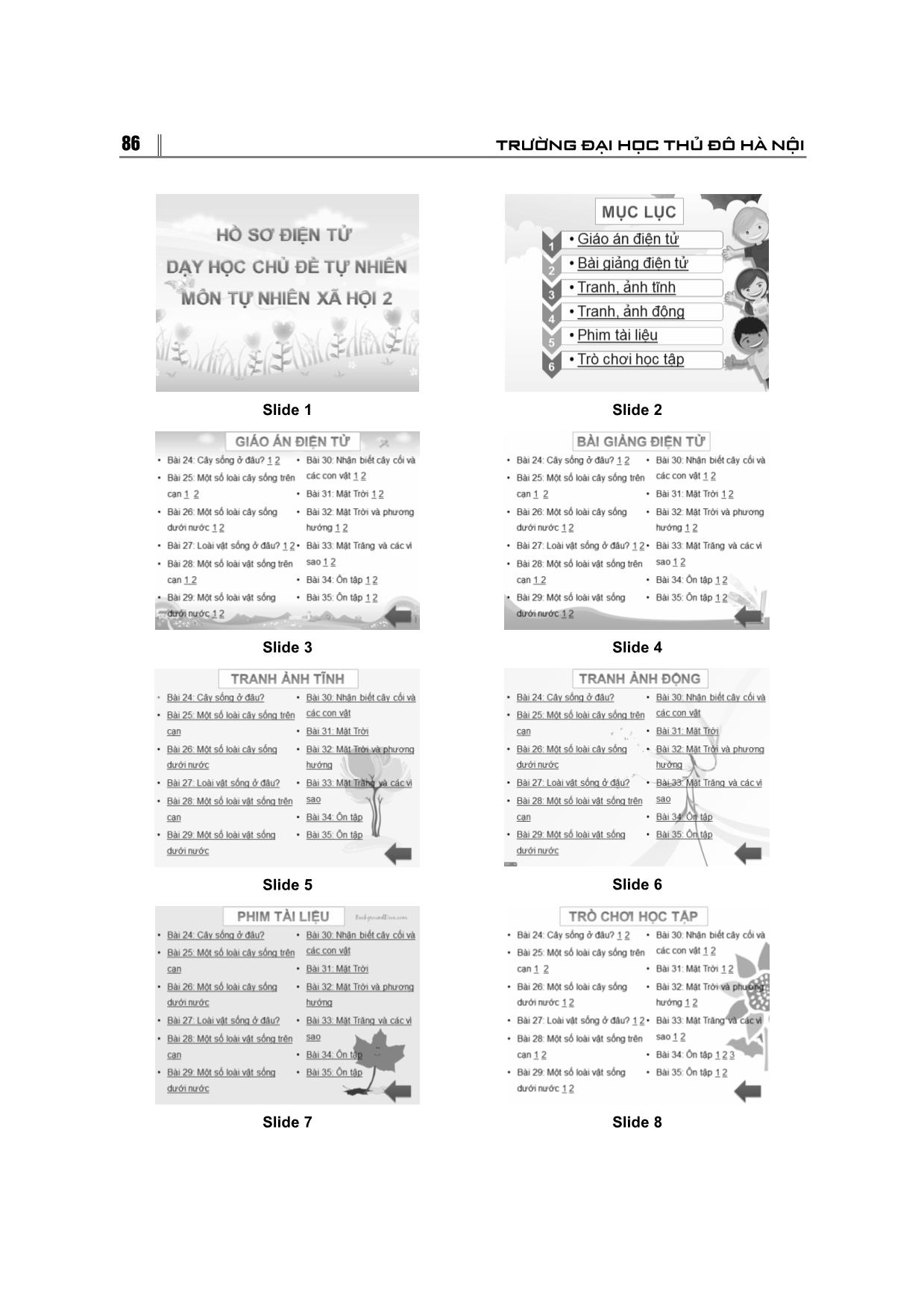 Xây dựng hồ sơ điện tử ứng dụng trong dạy học môn Tự nhiên và Xã hội ở bậc Tiểu trang 7