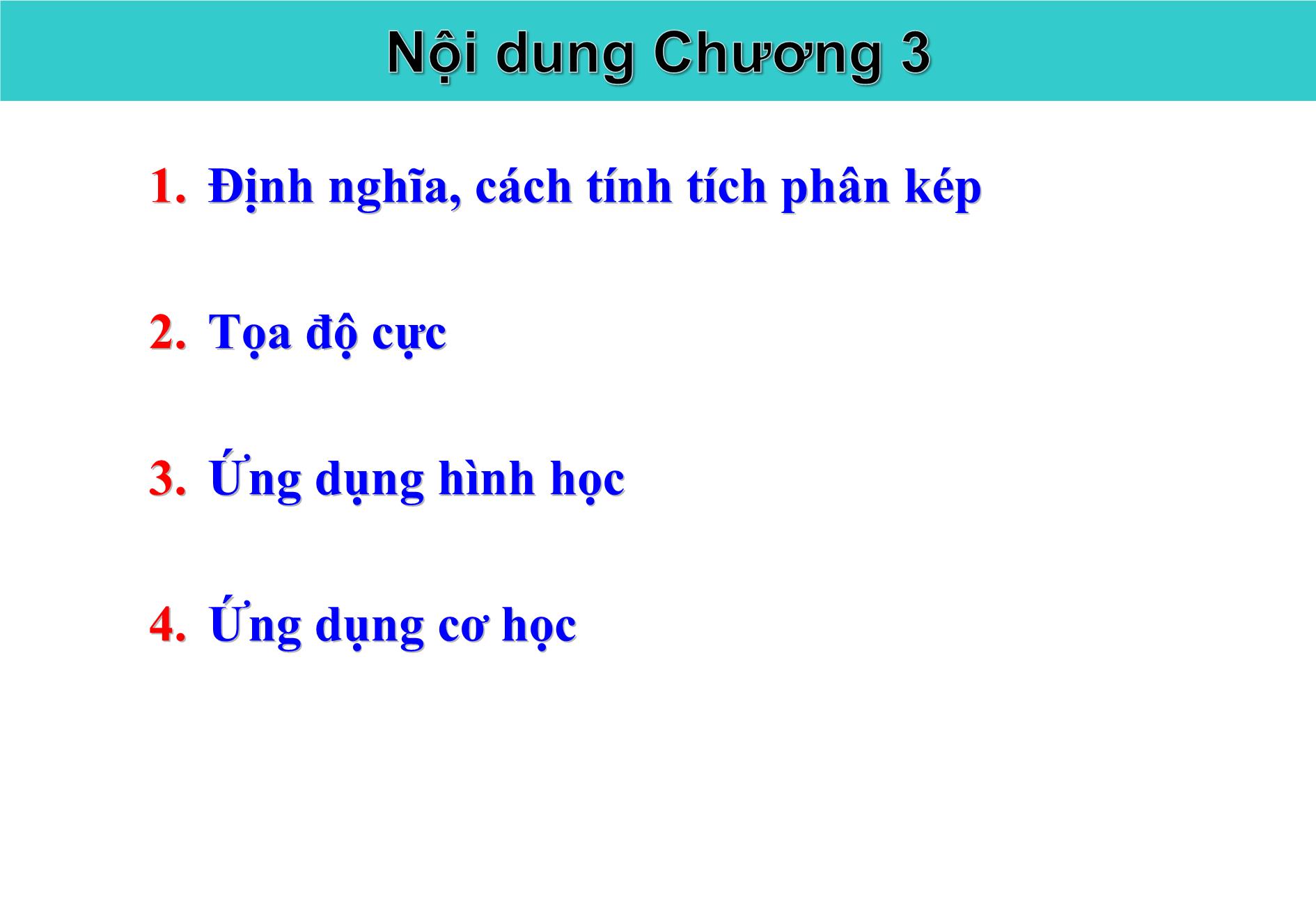 Bài giảng Giải tích II - Chương 3: Tích phân bội hai - Nguyễn Văn Quang trang 1