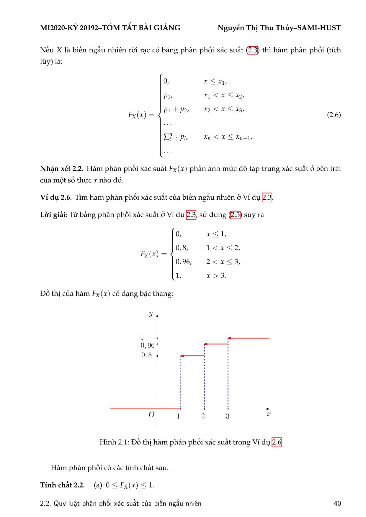 Bài giảng Xác suất thống kê - Chương 2: Biến ngẫu nhiên và quy luật phân phối xác suất - Nguyễn Thị Thu Thủy trang 5