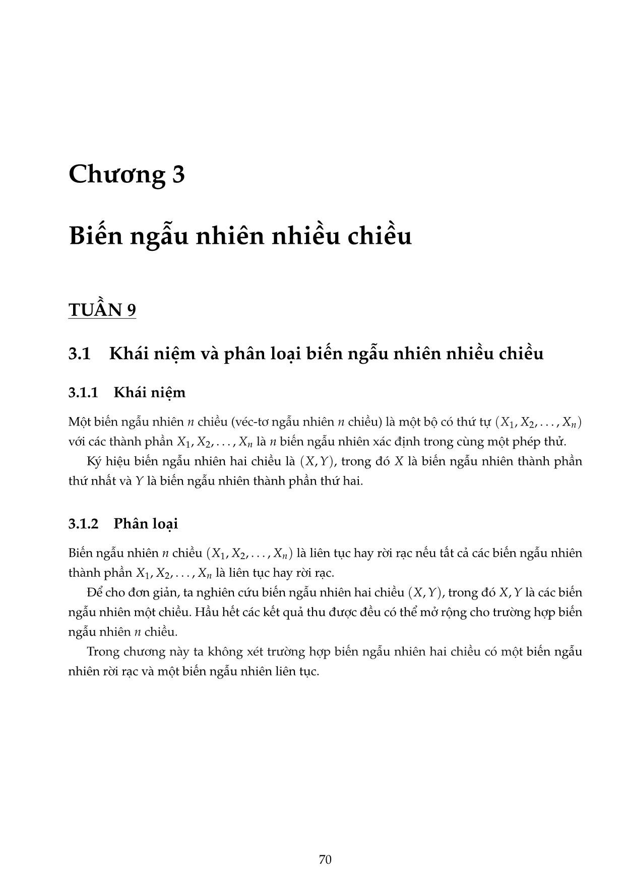 Bài giảng Xác suất thống kê - Chương 3: Biến ngẫu nhiên nhiều chiều - Nguyễn Thị Thu Thủy trang 1
