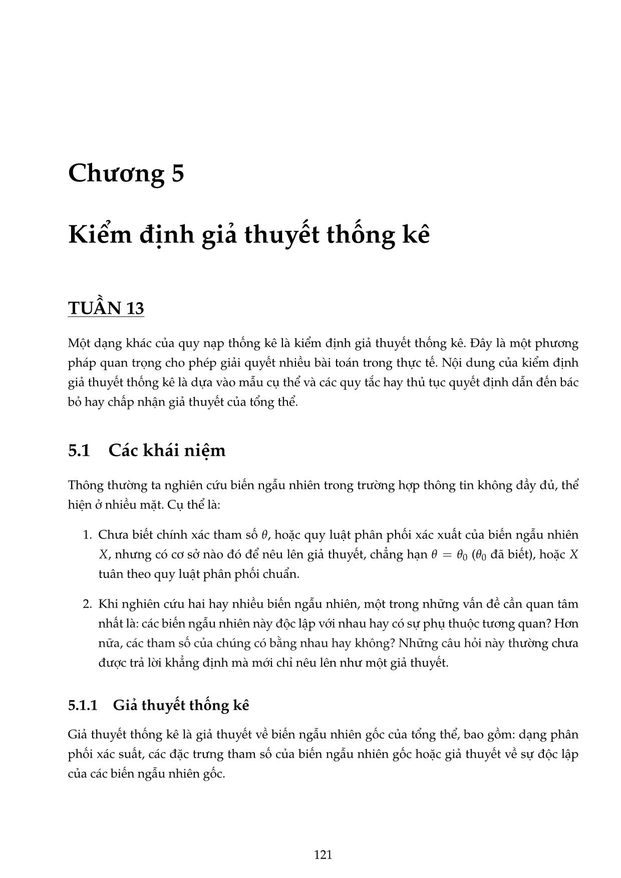 Bài giảng Xác suất thống kê - Chương 5: Kiểm định giả thuyết thống kê - Nguyễn Thị Thu Thủy trang 1