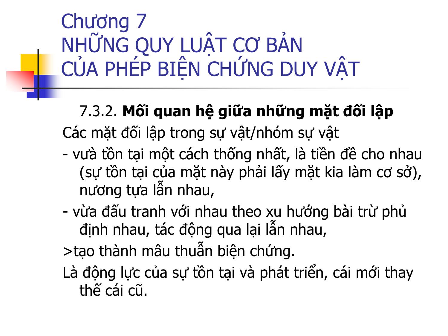 Bài giảng Triết học - Chương 7: Những quy luật cơ bản của phép biện chứng duy vật trang 10