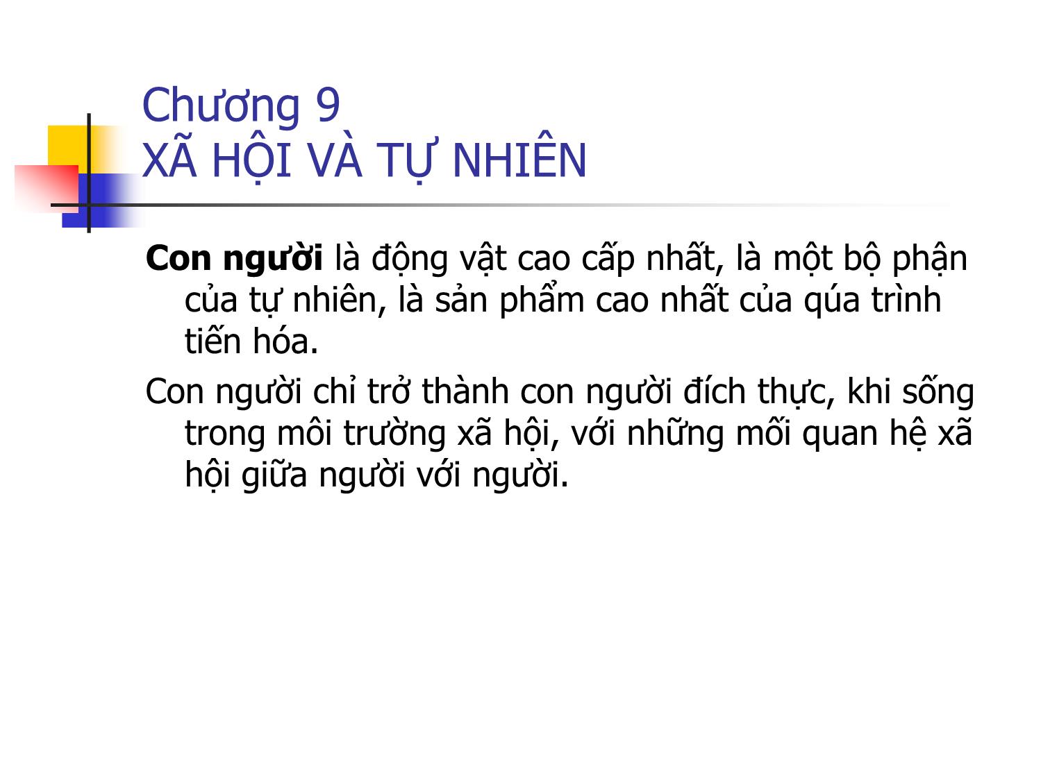 Bài giảng Triết học - Chương 9: Xã hội và tự nhiên trang 3