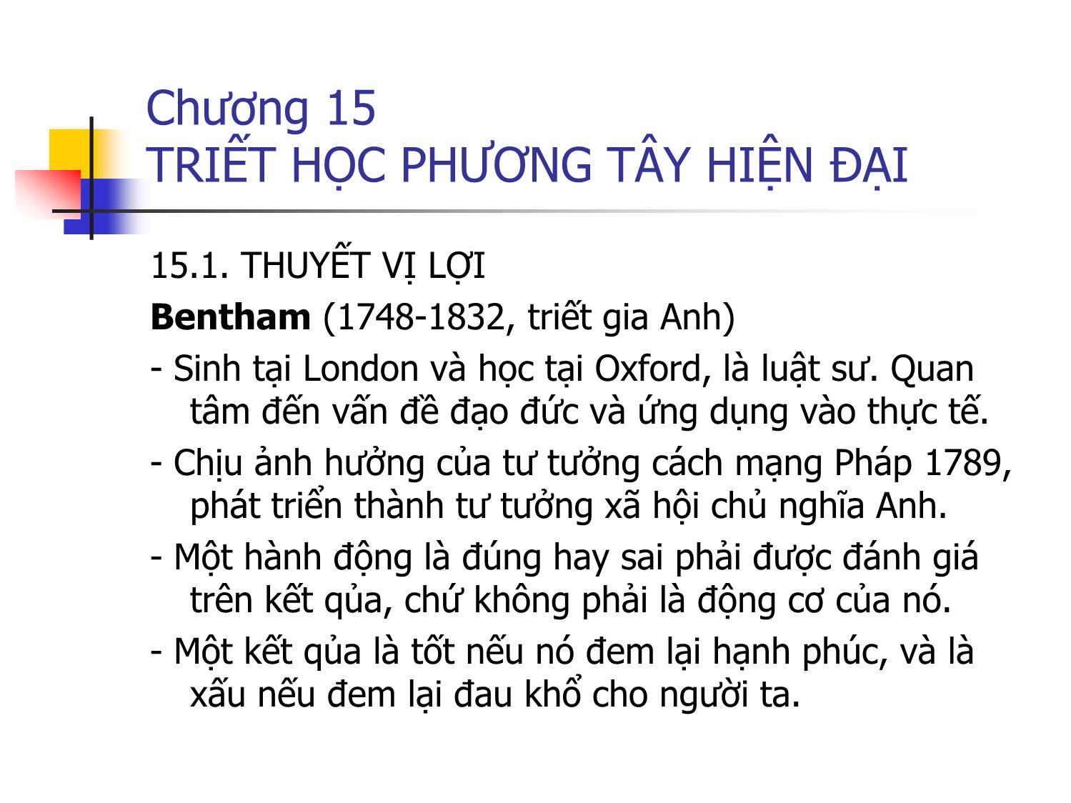 Bài giảng Triết học - Chương 15: Triết học phương Tây hiện đại trang 2