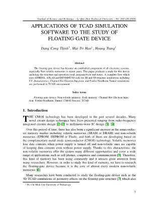 Applications of tcad simulation software to the study of floating - gate device