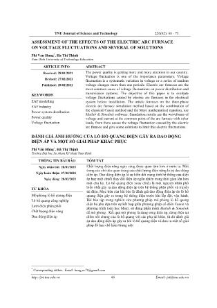 Assessment of the effects of the electric arc furnace on voltage fluctuations and several of solutions