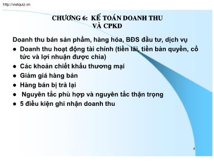 Bài giảng Kế toán doanh nghiệp - Chương 6: Kế toán doanh thu và chi phí kinh doanh