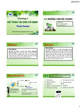Bài giảng Kế toán tài chính - Chương 4: Kế toán tài sản cố định - Nguyễn Thị Thu Nguyệt