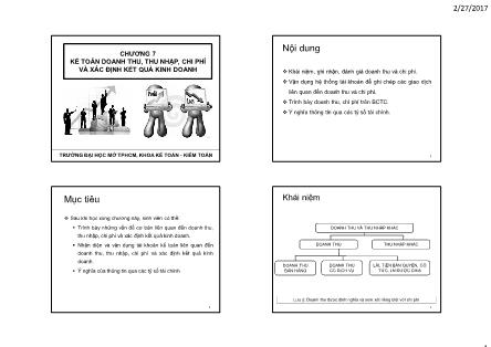 Bài giảng Kế toán tài chính - Chương 7: Kế toán doanh thu, thu nhập, chi phí và xác định kết quả kinh doanh - Nguyễn Thị Ngọc Điệp